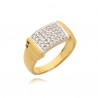 Złoty pierścionek z pięknymi cyrkoniami.