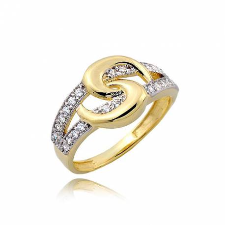 Złotawy damski pierścionek P1763